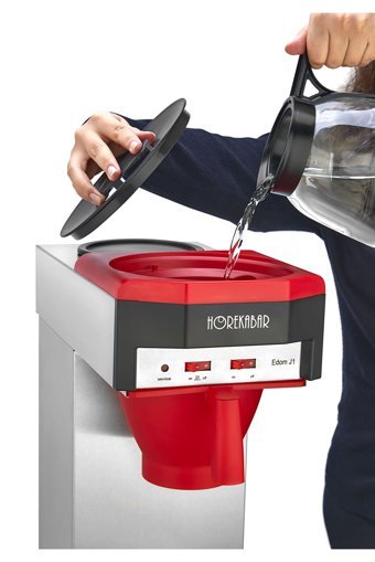 Horekabar Edom J1 Plastik Filtreli Karaf 1.8 L Hazne Kapasiteli Siyah Filtre Kahve Makinesi
