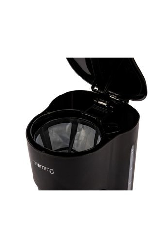 Easytekno Sunny Morning Plastik Filtreli Karaf 1.25 L Hazne Kapasiteli 12 Fincan Akıllı 750 W Siyah Filtre Kahve Makinesi