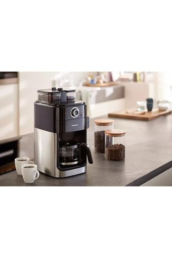 Philips HD7769/00 Zaman Ayarlı Paslanmaz Çelik Filtreli Karaf 1.2 L Hazne Kapasiteli 10 Fincan 1000 W Siyah Filtre Kahve Makinesi