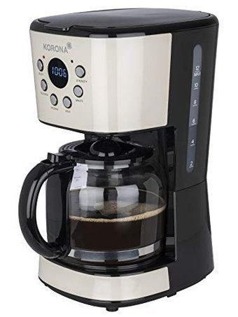 Korona 10666 Zaman Ayarlı Plastik Filtreli Karaf 1.5 L Hazne Kapasiteli Akıllı 900 W Siyah Filtre Kahve Makinesi