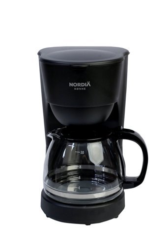 Nordia Bonne Plastik Filtreli Karaf 1.2 L Hazne Kapasiteli 15 Fincan 750 W Siyah Filtre Kahve Makinesi
