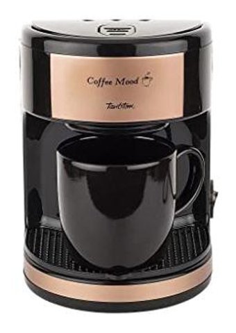 Tantitoni Plastik Filtreli Bardaklı 0.3 L Hazne Kapasiteli 1 Fincan Mini 450 W Rose Gold Filtre Kahve Makinesi