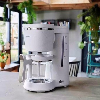 Philips HD5120/00 Eco Conscious Fi Paslanmaz Çelik Filtreli Karaf 1.2 L Hazne Kapasiteli 15 Fincan 1000 W Beyaz Filtre Kahve Makinesi