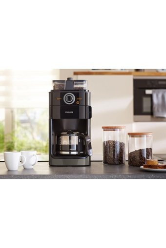 Philips HD7768/80 Zaman Ayarlı Paslanmaz Çelik Filtreli Karaf 1.2 L Hazne Kapasiteli 10 Fincan 1000 W Siyah Filtre Kahve Makinesi