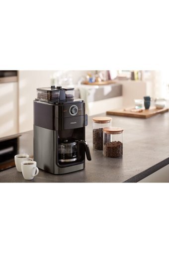 Philips HD7768/80 Zaman Ayarlı Paslanmaz Çelik Filtreli Karaf 1.2 L Hazne Kapasiteli 10 Fincan 1000 W Siyah Filtre Kahve Makinesi