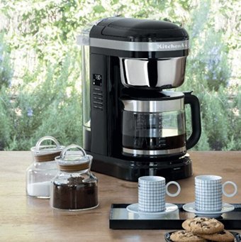 Kitchenaid 5KCM1209EOB Zaman Ayarlı Plastik Filtreli Karaf 1.7 L Hazne Kapasiteli 12 Fincan Akıllı 1100 W Siyah Filtre Kahve Makinesi