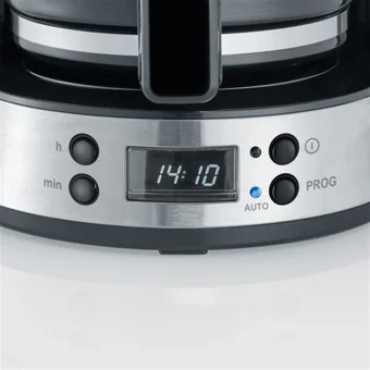 Severin KA 4826 Paslanmaz Çelik Filtreli Karaf 1.25 L Hazne Kapasiteli 15 Fincan Akıllı 1000 W Siyah Filtre Kahve Makinesi