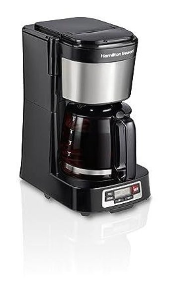 Hamilton Beach 46111 Zaman Ayarlı Plastik Filtreli Karaf 0.73 L Hazne Kapasiteli 5 Fincan Akıllı 700 W Siyah Filtre Kahve Makinesi