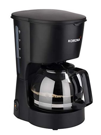 Korona 12011 Plastik Filtreli Karaf 0.6 L Hazne Kapasiteli 5 Fincan Akıllı Mini 600 W Siyah Filtre Kahve Makinesi