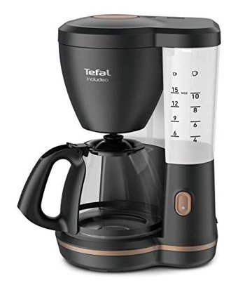Tefal CM533811 Plastik Filtreli Karaf 1.25 L Hazne Kapasiteli 15 Fincan 1000 W Siyah Filtre Kahve Makinesi