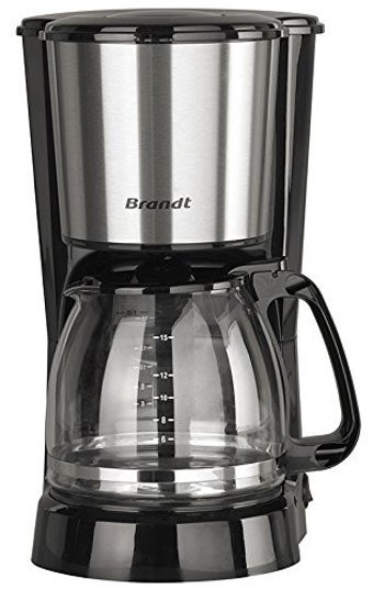 Brandt CAF815 X Paslanmaz Çelik Filtreli Karaf 1.5 L Hazne Kapasiteli 10 Fincan 800 W Siyah Filtre Kahve Makinesi