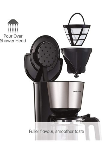 Morphy Richards Plastik Filtreli Karaf 1.2 L Hazne Kapasiteli 10 Fincan 1000 W İnox Filtre Kahve Makinesi