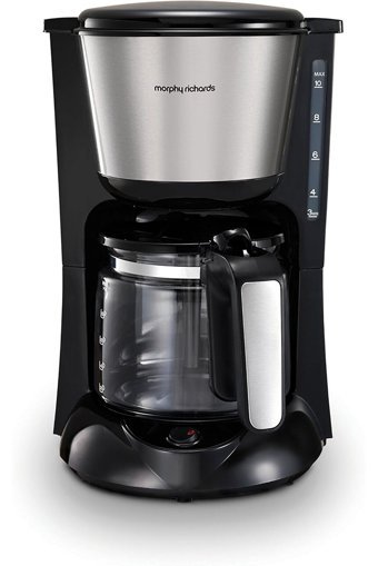 Morphy Richards Plastik Filtreli Karaf 1.2 L Hazne Kapasiteli 10 Fincan 1000 W İnox Filtre Kahve Makinesi
