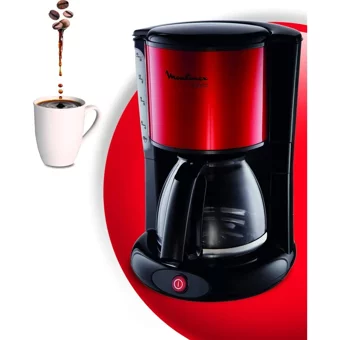 Moulinex FG360D Subito Paslanmaz Çelik Filtreli Karaf 1.25 L Hazne Kapasiteli 10 Fincan 1000 W Siyah Filtre Kahve Makinesi