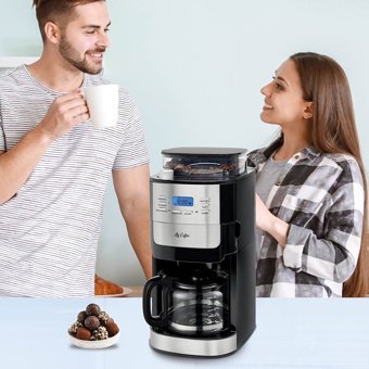 My Coffee Barista MC-104 Zaman Ayarlı Paslanmaz Çelik Filtreli Karaf 1 L Hazne Kapasiteli 12 Fincan 1050 W Siyah Filtre Kahve Makinesi