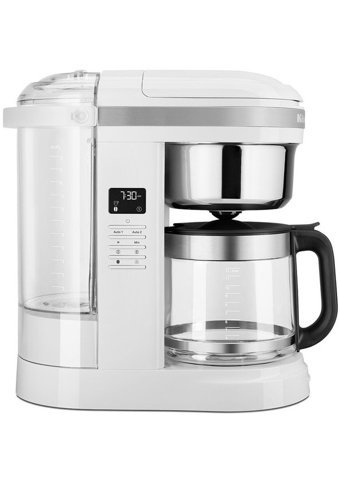 Kitchenaid 5KCM1208EWH Classic Zaman Ayarlı Plastik Filtreli Karaf 1.7 L Hazne Kapasiteli 12 Fincan Akıllı 1100 W Beyaz Filtre Kahve Makinesi