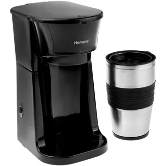 Homend Coffeebreak 5012H Plastik Filtreli Termoslu 0.4 L Hazne Kapasiteli 1 Fincan Mini 800 W Siyah Filtre Kahve Makinesi