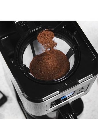 Cecotec Coffee 66 Smart Plus Zaman Ayarlı Paslanmaz Çelik Filtreli Karaf 1.5 L Hazne Kapasiteli 12 Fincan Akıllı 950 W Siyah Filtre Kahve Makinesi