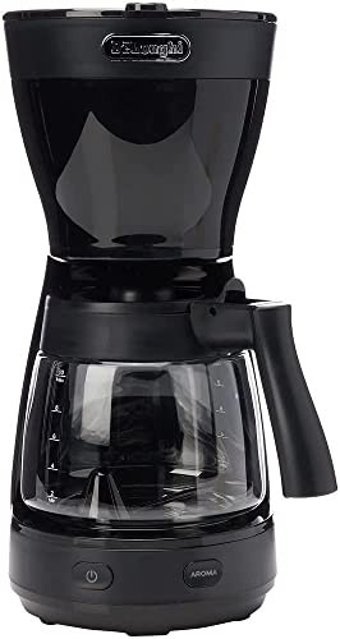 Delonghi ICM16210.BK Plastik Filtreli Karaf 1.25 L Hazne Kapasiteli 10 Fincan 1000 W Siyah Filtre Kahve Makinesi