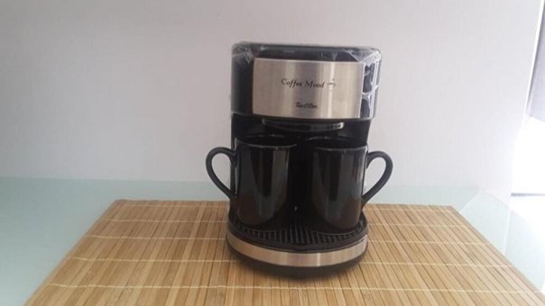Tantitoni Plastik Filtreli Bardaklı 0.3 L Hazne Kapasiteli 2 Fincan Mini 450 W Siyah Filtre Kahve Makinesi