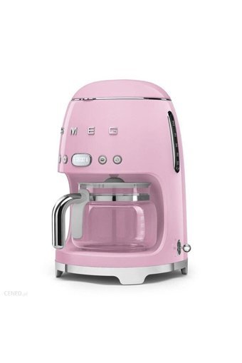 Smeg DCF02 50's Retro Style Zaman Ayarlı Paslanmaz Çelik Filtreli Karaf 1.4 L Hazne Kapasiteli 10 Fincan Akıllı 1050 W Pembe Filtre Kahve Makinesi