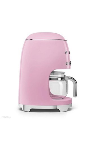 Smeg DCF02 50's Retro Style Zaman Ayarlı Paslanmaz Çelik Filtreli Karaf 1.4 L Hazne Kapasiteli 10 Fincan Akıllı 1050 W Pembe Filtre Kahve Makinesi