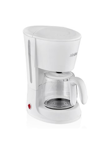 Sinbo Bianco Plastik Filtreli Karaf 0.75 L Hazne Kapasiteli 7 Fincan 800 W Beyaz Filtre Kahve Makinesi