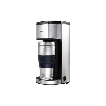 Vestel Drip&go Kişisel Plastik Filtreli Termoslu 0.45 L Hazne Kapasiteli Mini 650 W Gri Filtre Kahve Makinesi
