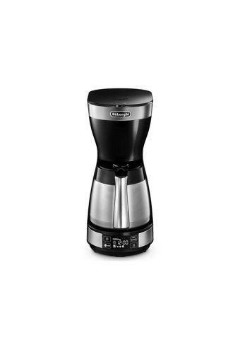 Delonghi ICM16731 Zaman Ayarlı Plastik Filtreli Karaf 1.25 L Hazne Kapasiteli 10 Fincan Akıllı 1000 W Siyah Filtre Kahve Makinesi