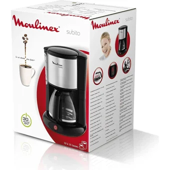 Moulinex FG3608 Paslanmaz Çelik Filtreli Karaf 1.25 L Hazne Kapasiteli 10 Fincan 1000 W İnox Filtre Kahve Makinesi