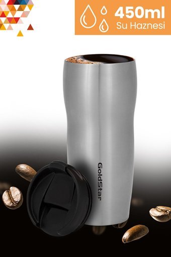 Goldstar ST7334 Plastik Filtreli Termoslu 0.45 L Hazne Kapasiteli 1 Fincan Mini 750 W İnox Filtre Kahve Makinesi
