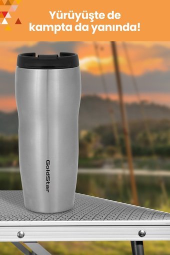 Goldstar ST7334 Plastik Filtreli Termoslu 0.45 L Hazne Kapasiteli 1 Fincan Mini 750 W İnox Filtre Kahve Makinesi