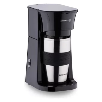Korkmaz A5575 Elektra Midi Plastik Filtreli Termoslu 0.35 L Hazne Kapasiteli 1 Fincan 750 W Siyah Filtre Kahve Makinesi