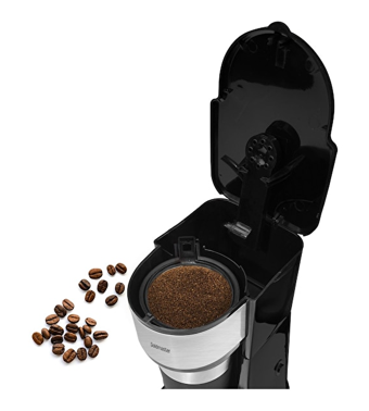Goldmaster GM 7347 Perfectto Plastik Filtreli Termoslu 0.45 L Hazne Kapasiteli 1 Fincan 750 W Siyah Filtre Kahve Makinesi