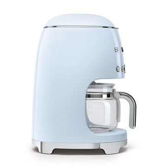 Smeg 50'S Style Zaman Ayarlı Paslanmaz Çelik Filtreli Karaf 1.25 L Hazne Kapasiteli 4 Fincan Akıllı 1050 W Mavi Filtre Kahve Makinesi