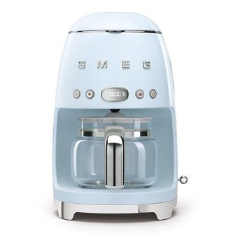 Smeg 50'S Style Zaman Ayarlı Paslanmaz Çelik Filtreli Karaf 1.25 L Hazne Kapasiteli 4 Fincan Akıllı 1050 W Mavi Filtre Kahve Makinesi