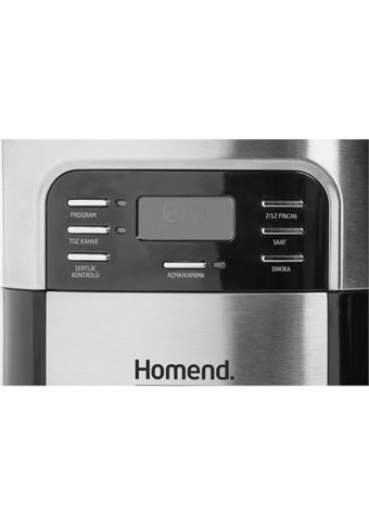Homend Coffeebreak 5002 Zaman Ayarlı Plastik Filtreli Karaf 1.25 L Hazne Kapasiteli 12 Fincan 900 W İnox Filtre Kahve Makinesi