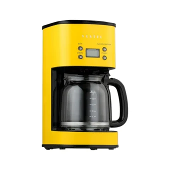 Vestel Retro Plastik Filtreli Karaf 1.5 L Hazne Kapasiteli 12 Fincan Akıllı 1000 W Sarı Filtre Kahve Makinesi