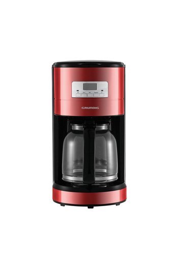 Grundig FK4112 K Zaman Ayarlı Plastik Filtreli Karaf 1.25 L Hazne Kapasiteli 10 Fincan 1000 W Kırmızı Filtre Kahve Makinesi