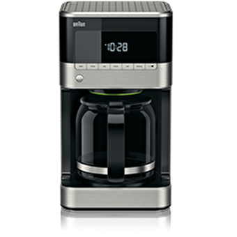 Braun KF7120BK Zaman Ayarlı Plastik Filtreli Karaf 1.25 L Hazne Kapasiteli 10 Fincan Akıllı 1100 W Siyah Filtre Kahve Makinesi