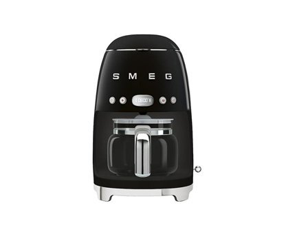 Smeg Zaman Ayarlı Paslanmaz Çelik Filtreli Karaf 1.4 L Hazne Kapasiteli 10 Fincan Akıllı 1050 W Siyah Filtre Kahve Makinesi