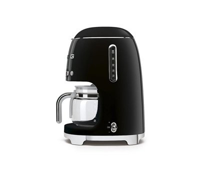 Smeg Zaman Ayarlı Paslanmaz Çelik Filtreli Karaf 1.4 L Hazne Kapasiteli 10 Fincan Akıllı 1050 W Siyah Filtre Kahve Makinesi