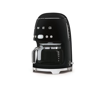 Smeg Zaman Ayarlı Paslanmaz Çelik Filtreli Karaf 1.4 L Hazne Kapasiteli 10 Fincan Akıllı 1050 W Siyah Filtre Kahve Makinesi
