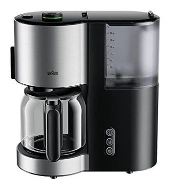 Braun ID Collection KF5120BK Paslanmaz Çelik Filtreli Karaf 1 L Hazne Kapasiteli 10 Fincan 1000 W Siyah Filtre Kahve Makinesi