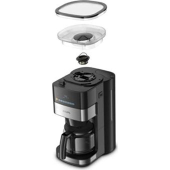 Krups KM8328 Zaman Ayarlı Plastik Filtreli Karaf 1.25 L Hazne Kapasiteli 15 Fincan Akıllı 1000 W Siyah Filtre Kahve Makinesi