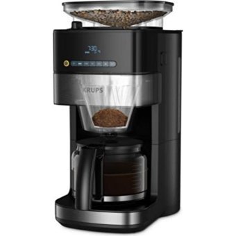 Krups KM8328 Zaman Ayarlı Plastik Filtreli Karaf 1.25 L Hazne Kapasiteli 15 Fincan Akıllı 1000 W Siyah Filtre Kahve Makinesi