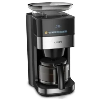 Krups KM8328 Zaman Ayarlı Plastik Filtreli Karaf 1.25 L Hazne Kapasiteli 15 Fincan Akıllı 1000 W Siyah Filtre Kahve Makinesi