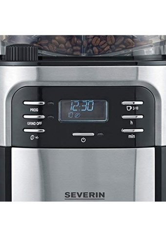 Severin KA 4810 Paslanmaz Çelik Filtreli Karaf 1.4 L Hazne Kapasiteli 10 Fincan 1000 W Siyah Filtre Kahve Makinesi
