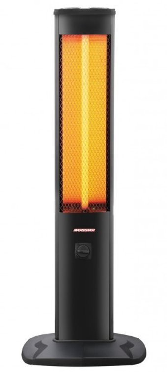 Golden Light GL 01 Micatronik 1900 Watt 1 Dilimli Kule Tipi Infrared Isıtıcı Siyah