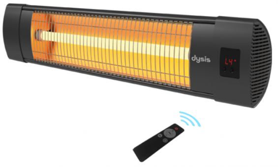 Dysis Thermal Dijital (HTR7406.UK) 2300 Watt Duvar Tipi Infrared Isıtıcı Siyah
